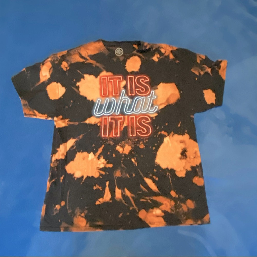 ODM IT IS WHAT IS IS T Shirt 2XL XXL 2X Tie dye Black DOM